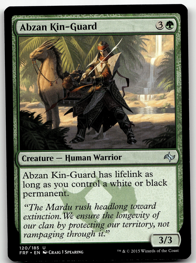 Abzan Kin-Guard 2x FOIL FRF MTG Fate Reforged Uncommon MINT green Abzan Kin-Guard 2x FOIL FRF MTG Fate Reforged Uncommon MINT green