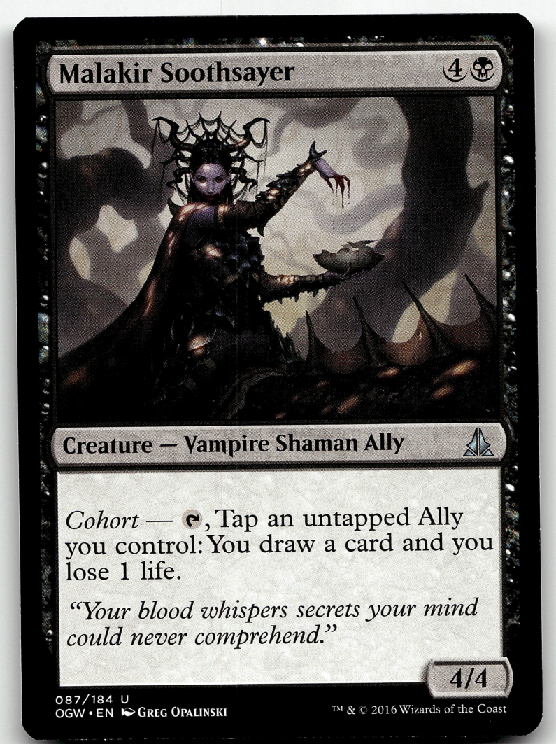 Malakir Soothsayer 2x FOIL OGW MTG Oath of the Gatewatch Uncommon MINT black Malakir Soothsayer 2x FOIL OGW MTG Oath of the Gatewatch Uncommon MINT black