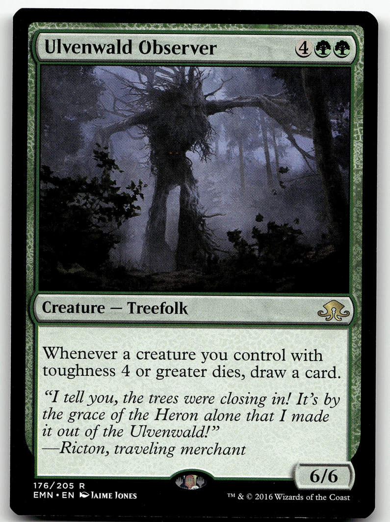 Ulvenwald Observer 2x FOIL EMN MTG Eldritch Moon Rare MINT green Ulvenwald Observer 2x FOIL EMN MTG Eldritch Moon Rare MINT green