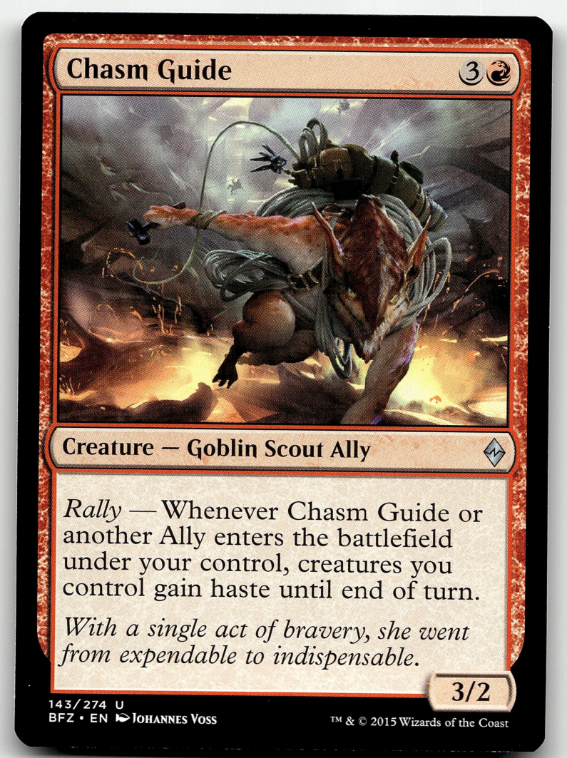 Chasm Guide 2x FOIL BFZ MTG Battle for Zendikar Uncommon MINT red Chasm Guide 2x FOIL BFZ MTG Battle for Zendikar Uncommon MINT red