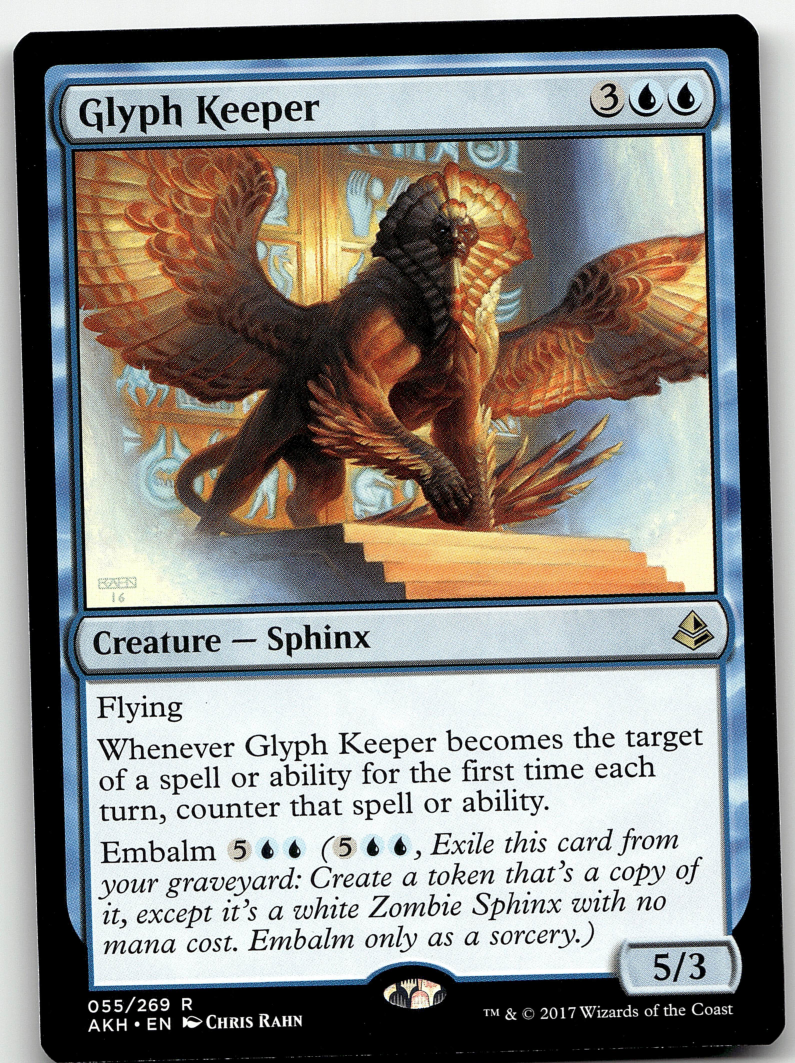 Glyph Keeper 2x FOIL AKH MTG Amonkhet Rare MINT blue Glyph Keeper 2x FOIL AKH MTG Amonkhet Rare MINT blue