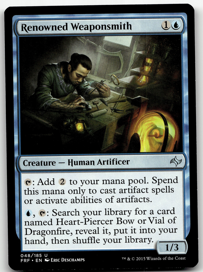 Renowned Weaponsmith 2x FOIL FRF MTG Fate Reforged Uncommon MINT blue Renowned Weaponsmith 2x FOIL FRF MTG Fate Reforged Uncommon MINT blue