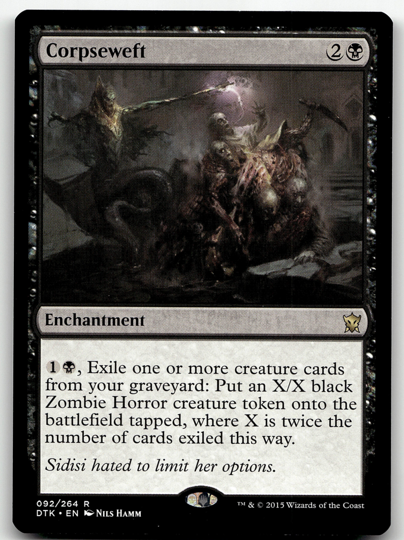 Corpseweft 2x FOIL DTK MTG Dragons of Tarkir Rare NM black Corpseweft 2x FOIL DTK MTG Dragons of Tarkir Rare NM black