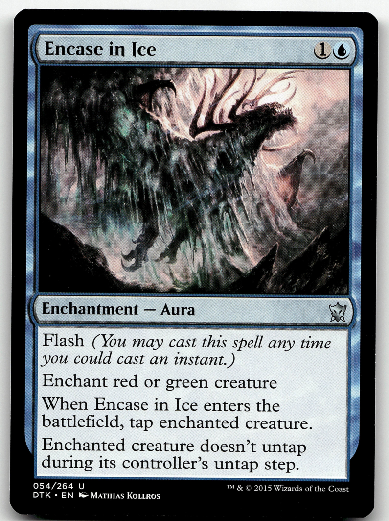 Encase in Ice 2x FOIL DTK MTG Dragons of Tarkir Uncommon MINT blue Encase in Ice 2x FOIL DTK MTG Dragons of Tarkir Uncommon MINT blue