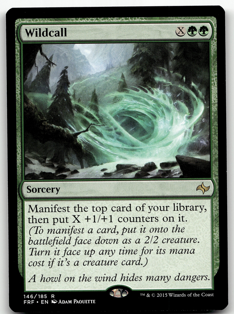 Wildcall 2x FOIL FRF MTG Fate Reforged Rare MINT green Wildcall 2x FOIL FRF MTG Fate Reforged Rare MINT green