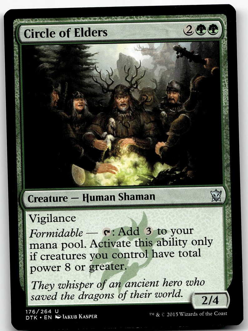 Circle of Elders 2x FOIL DTK MTG Dragons of Tarkir Uncommon MINT green Circle of Elders 2x FOIL DTK MTG Dragons of Tarkir Uncommon MINT green