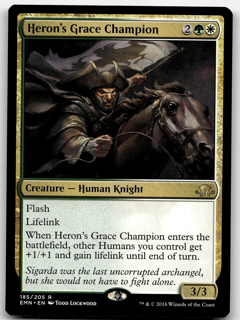Heron's Grace Champion 2x FOIL EMN MTG Eldritch Moon Rare MINT green white Heron's Grace Champion 2x FOIL EMN MTG Eldritch Moon Rare MINT green white