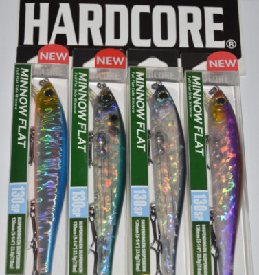 4 lures yo zuri duel hardcore flat minnow 130sp suspend jerkbait r1381 assortmen