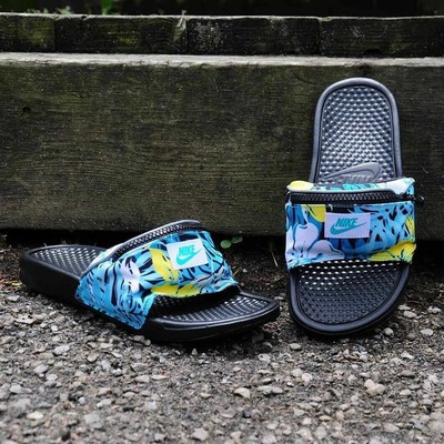 nike benassi fanny pack slides
