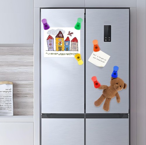 Magnetic Bag Clips Food Chip Snack Bag Sealing Clips Refrigerator Magnet 12 pack