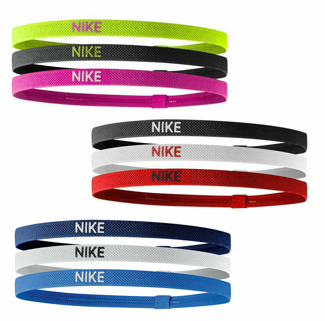 Nike Metallic Hairbands Sport Unisex 3 Pack Headband Ac9673 088