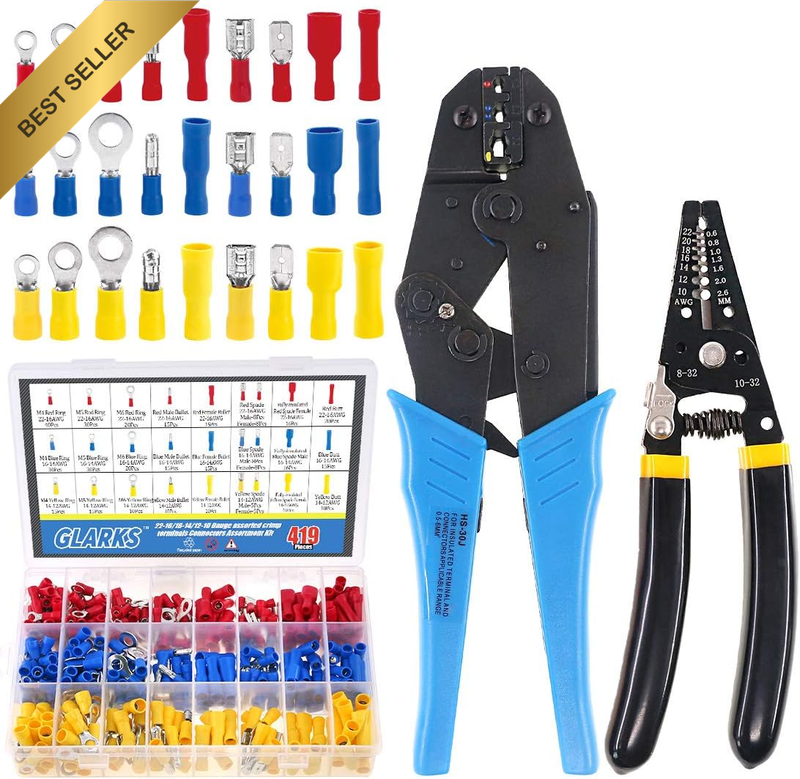 Wire Terminals Crimping Tool Set, Insulated Wire Terminals Connectors Ratcheting