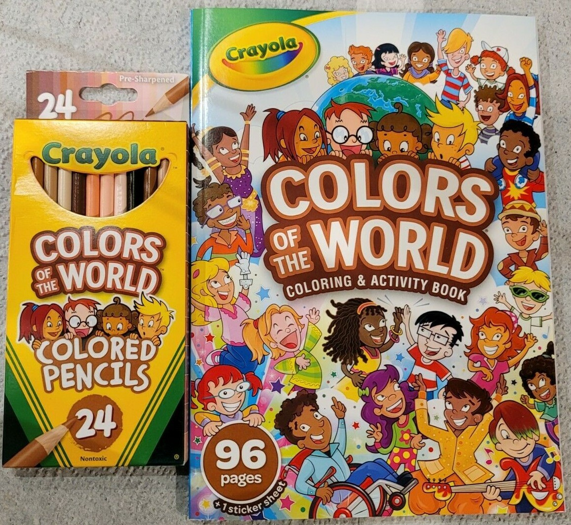 Crayola Colors Of The World Colored Pencils Coloring Activity Book Skin Tone