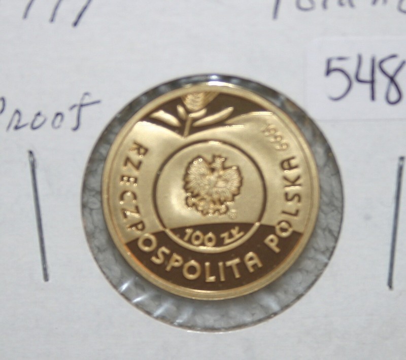 Proof Gold Coin – 1999 Poland 100 Złotych John Paul II, the Pilgrim