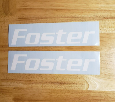 foster hydraulic pump replacement decal pair (2)  12'' white USA