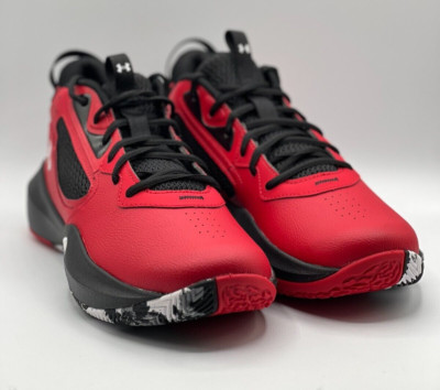 Under Armour Unisex Lockdown 6 Red Black Basketball Shoe