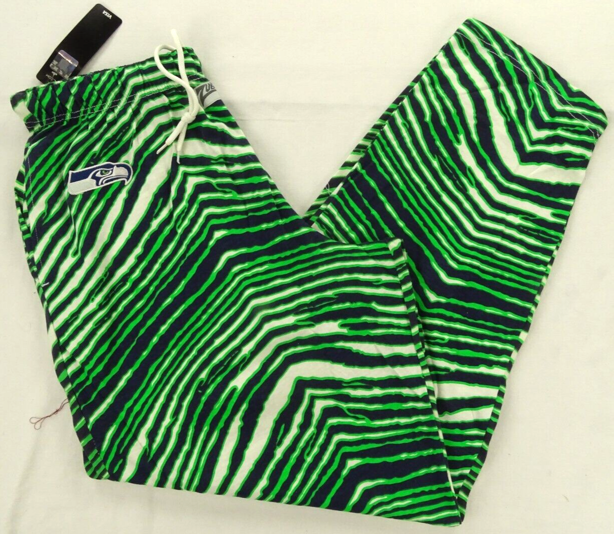 Seattle Seahawks NFL Zubaz Men's Classic Zebra Print Team Logo Pants