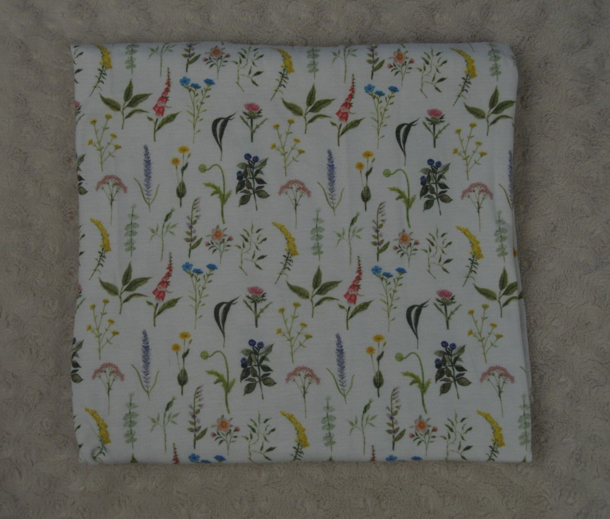 Stretchy Floral Off White