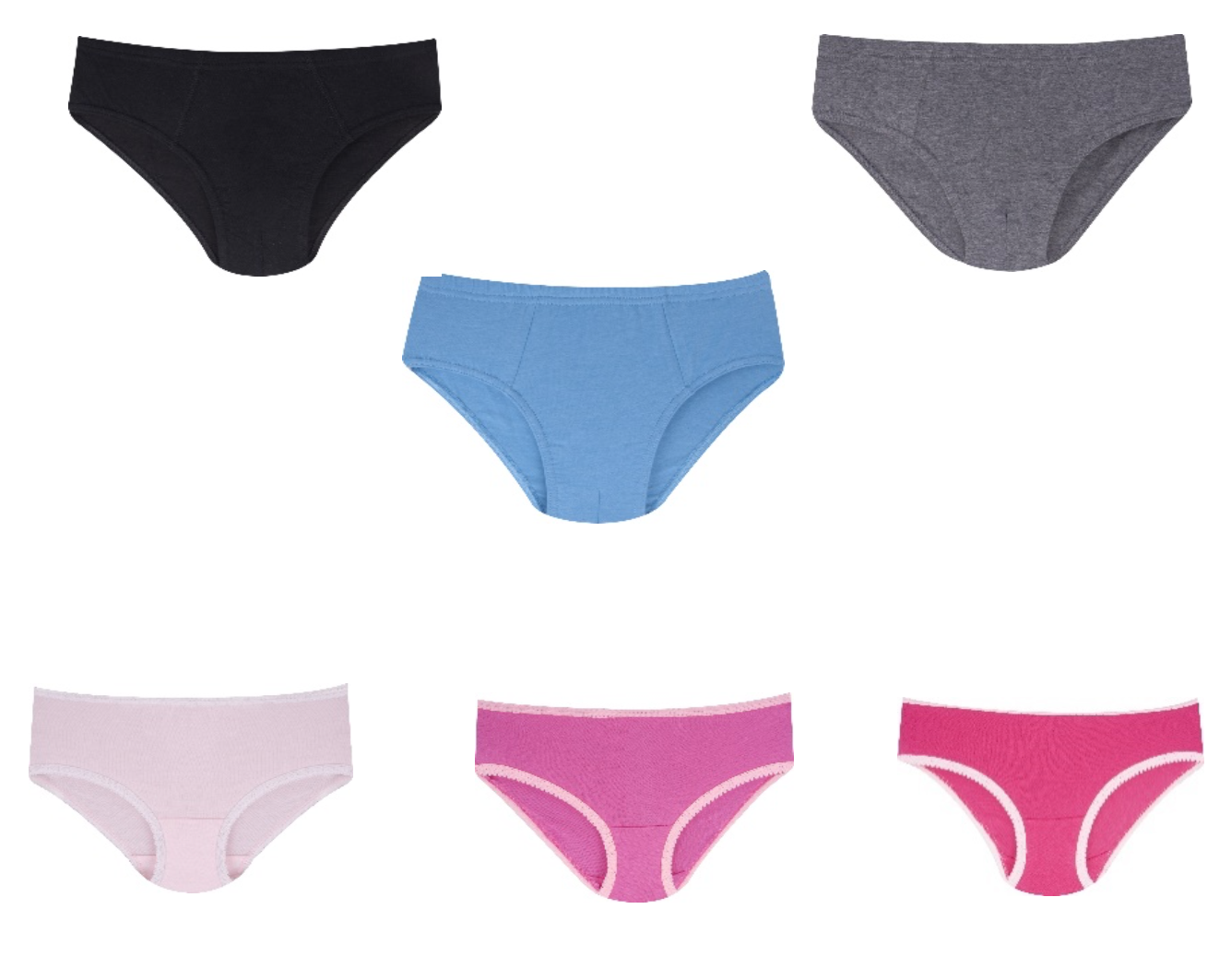 3x/6x SLIP Unterhose Kinder Unterwäsche Mädchen Jungen 100% Baumwolle Gr.86-152