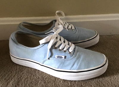 Vans Off The Wall Light Blue Shoes Men s Size 7 Women s 8.5 Light