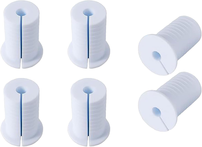 6Pcs Silicone Cable Wall Grommets, Split Wire Routing Bushing Kit Flexible Rubbe
