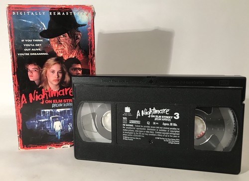 Nightmare On Elm Street 3 Dream Warriors Freddy Krueger Horror VHS Tape Movie 87