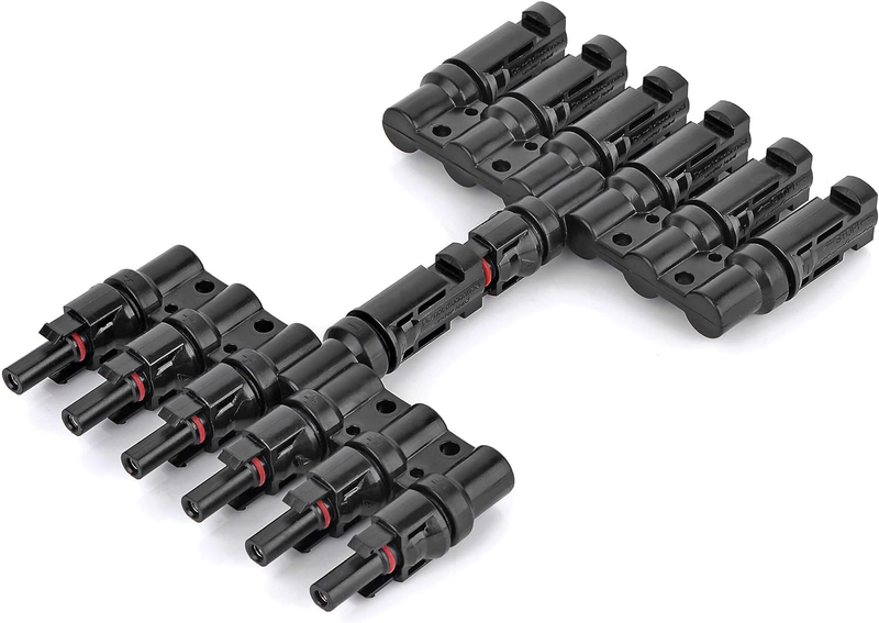 1 to 6 Solar Panel Connector - 6 Way Y Branch DIY Mount Tool Solar Parallel Conn