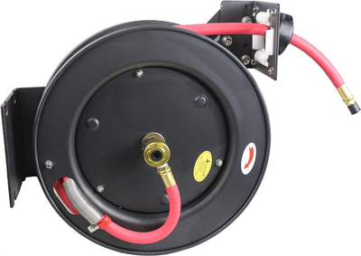 MaxWorks 50104 25ft Auto Rewind Retractable Reel with 3/8 x 25 Long Air Hos...