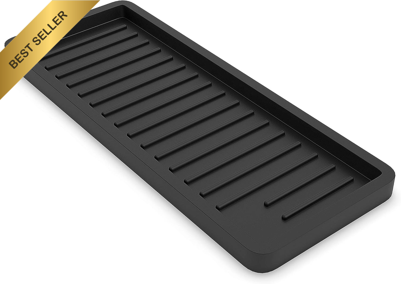 ZAPPOWARE Silicone Kitchen Organizer Tray | Silicone Sponge Holder - 12