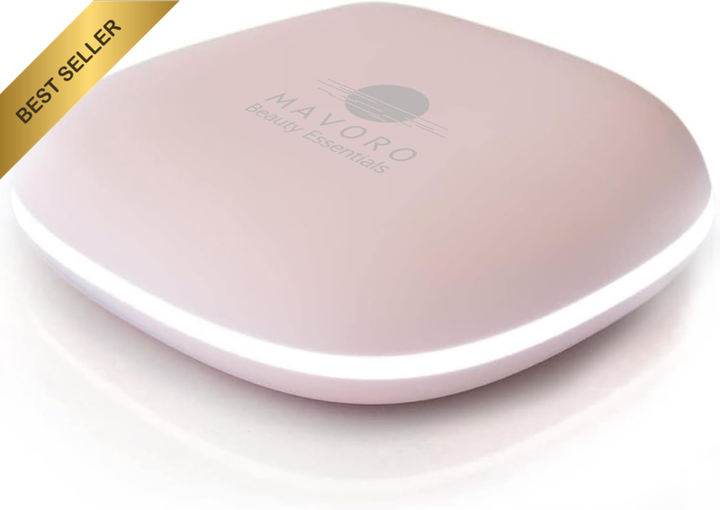 LED Lighted Travel Makeup Mirror | 1X/10X Magnification| Rechargeable USB-C | Po