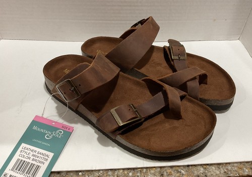 Mountain Sole Leather Sandal Size 6 Brown NWT | eBay