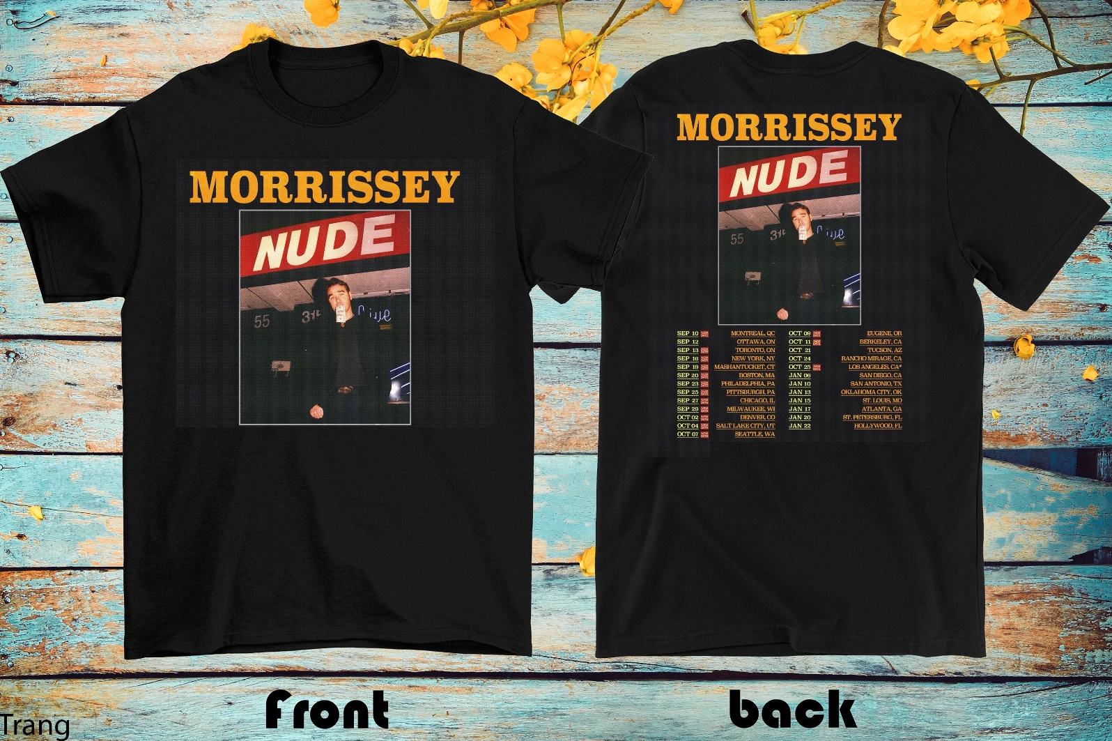 2 Sides Nude Tour 2025 Morrissey Band Shirt Classic Black Unisex S