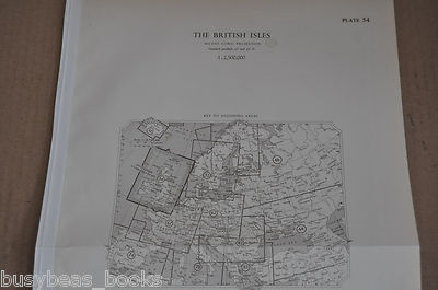 BRITISH ISLES Map, 1955, 19” x 24”, UK