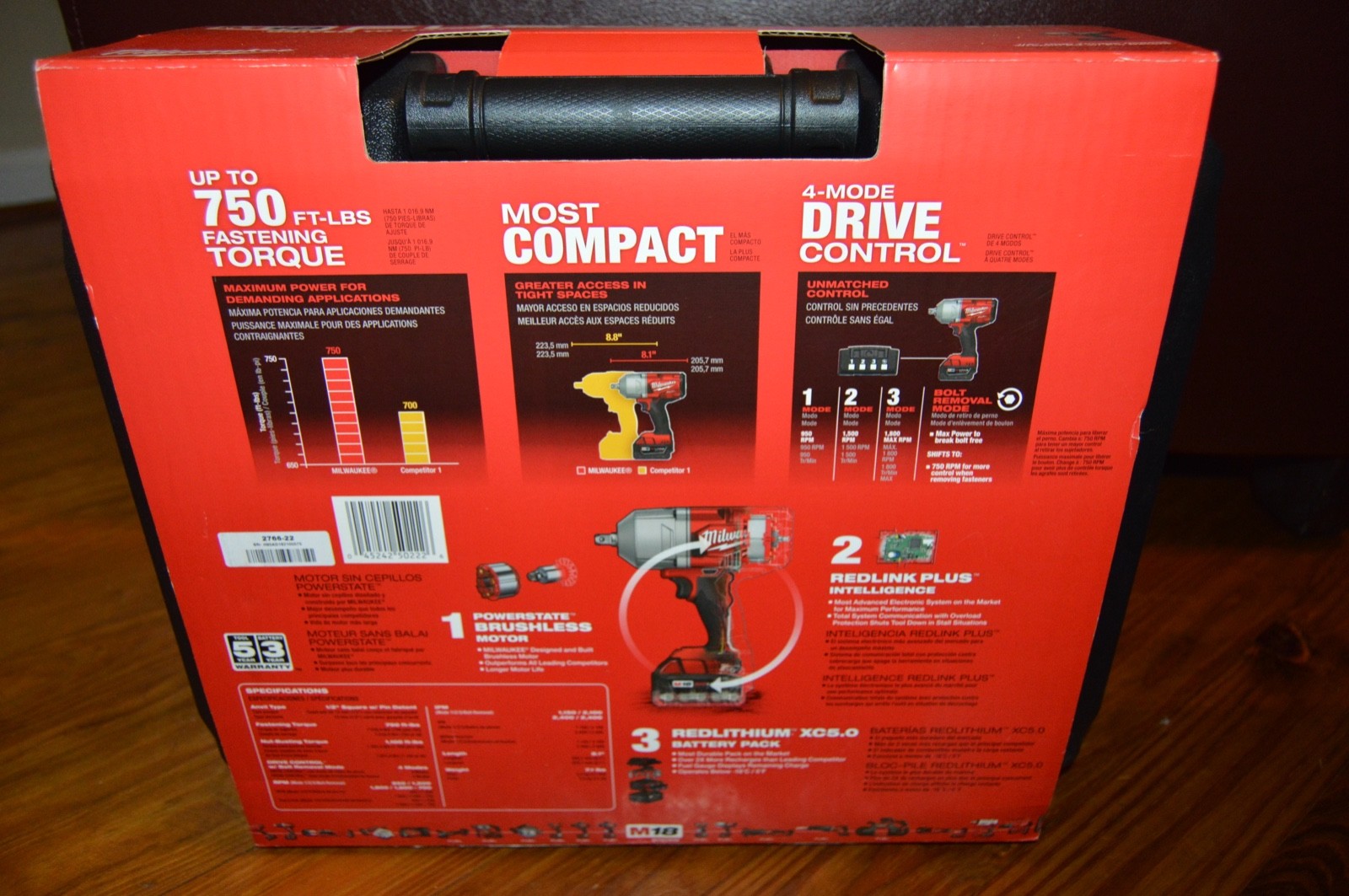 Brand New Sealed Milwaukee 2766-22 M18 Fuel HTIW 1/2 in. Pin Detent - Kit