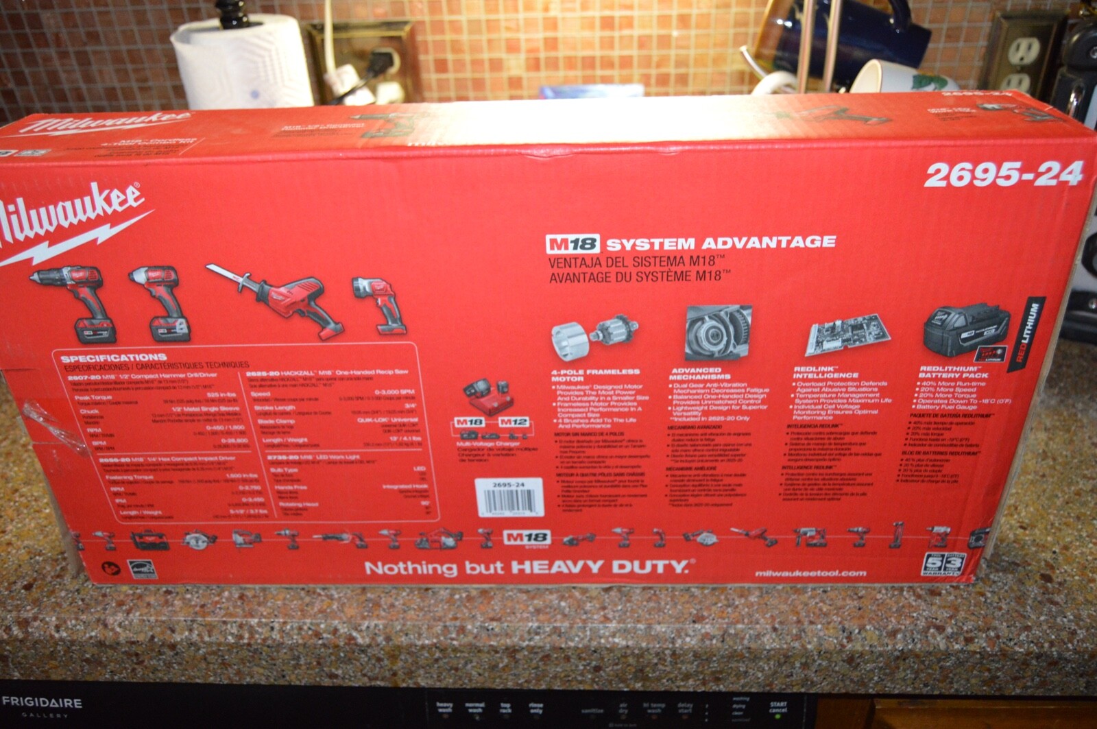 Factory Sealed Milwaukee M18 4-Pc. Combo Kit 2695-24 {Free Shipping}