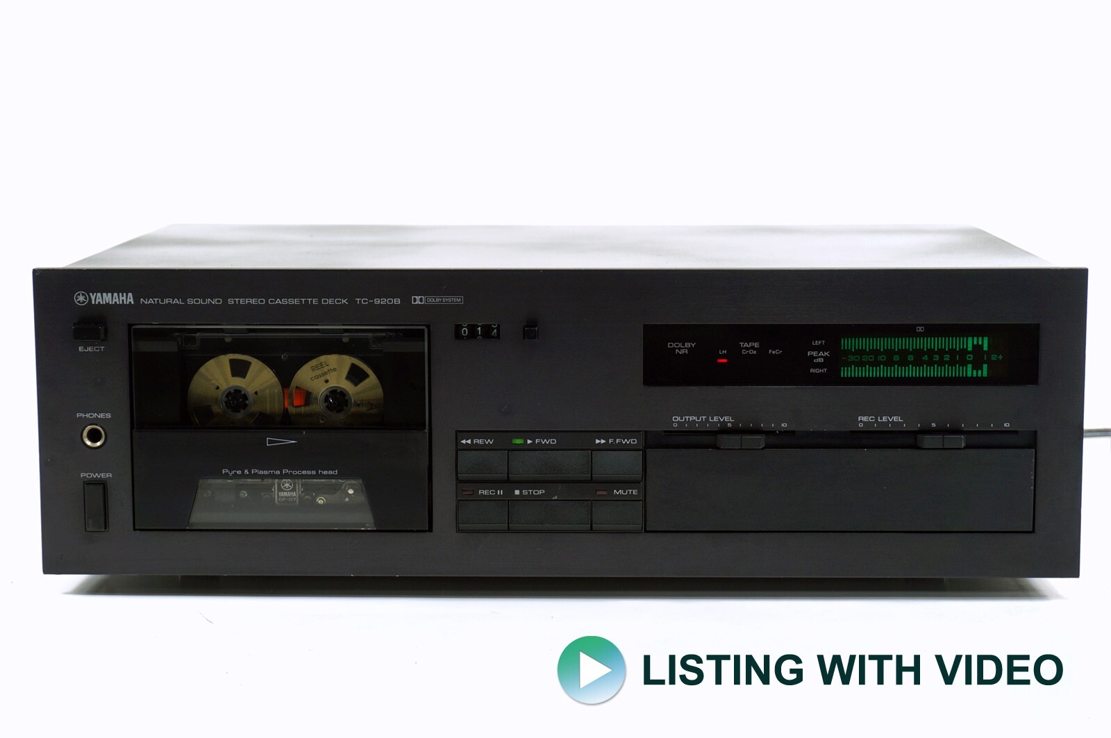 Yamaha TC-920B stereo cassette deck. Subsonic filter. Dolby NR. Sendust head.
