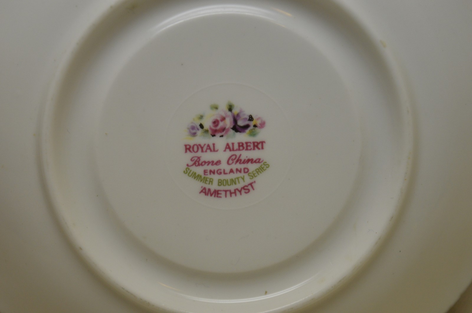 Vintage Royal Albert Summer Bounty Series Amethyst Tea Cup and Saucer Set
