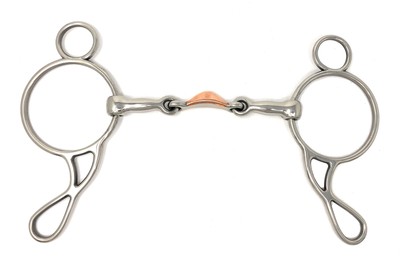 AJ Tack SS Moon Dogbone Wonder Gag Bit