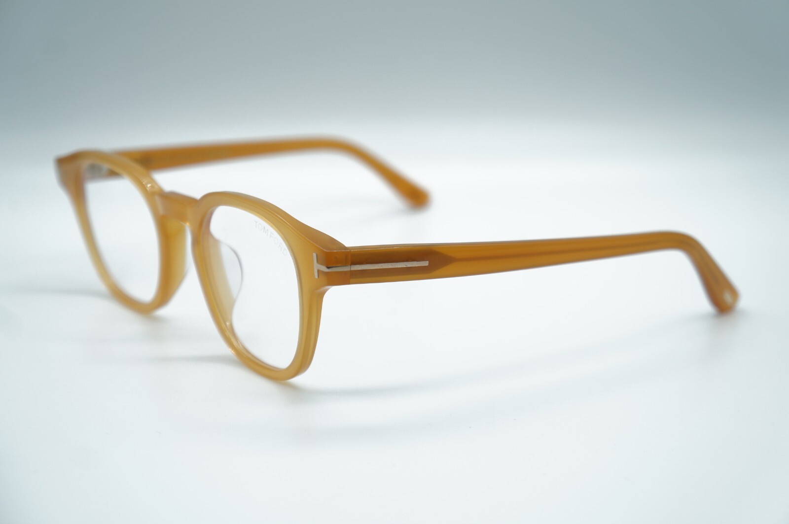 Pre-owned Tom Ford Tf 6000-k-b 047 Yellow Authentic Eyeglasses Frames 49-22 In Clear