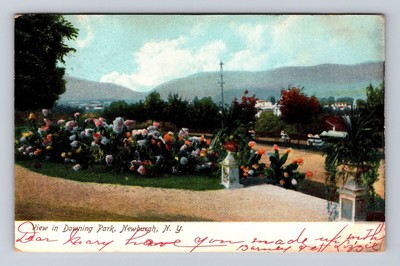 Newburgh NY-New York, View In Dowing Park, Antique, Vintage c1907 Postcard