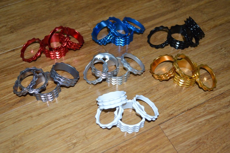 Modifiedbicycles Real CNC machined 1 1//8 threadless headset stem spacer 4pc set