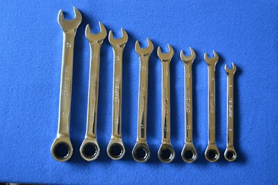 Craftsman 16 PC SAE/Metric 8,10-15,17MM 5/16-3/4 144 P Ratcheting Wrench Set 369