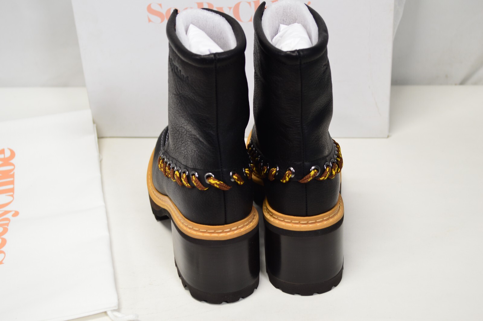 Pre-owned See By Chloé See By Chloe Mahala Bootie Black Calf Leather Eu 39 Us 9