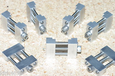 SET OF 2 ALUMINUM MACHINE SHOP VISE STOPS FOR CNC OR MANUAL WORK OR HOBBY