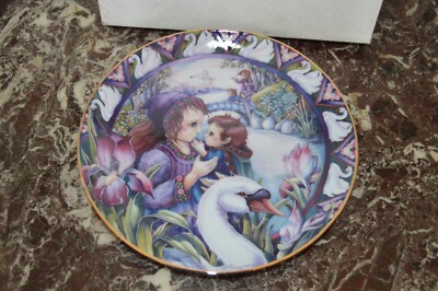 Jody Bergsma ''Forever in My Heart'' Mother's Day Plate, 1993, Swans & Flowers