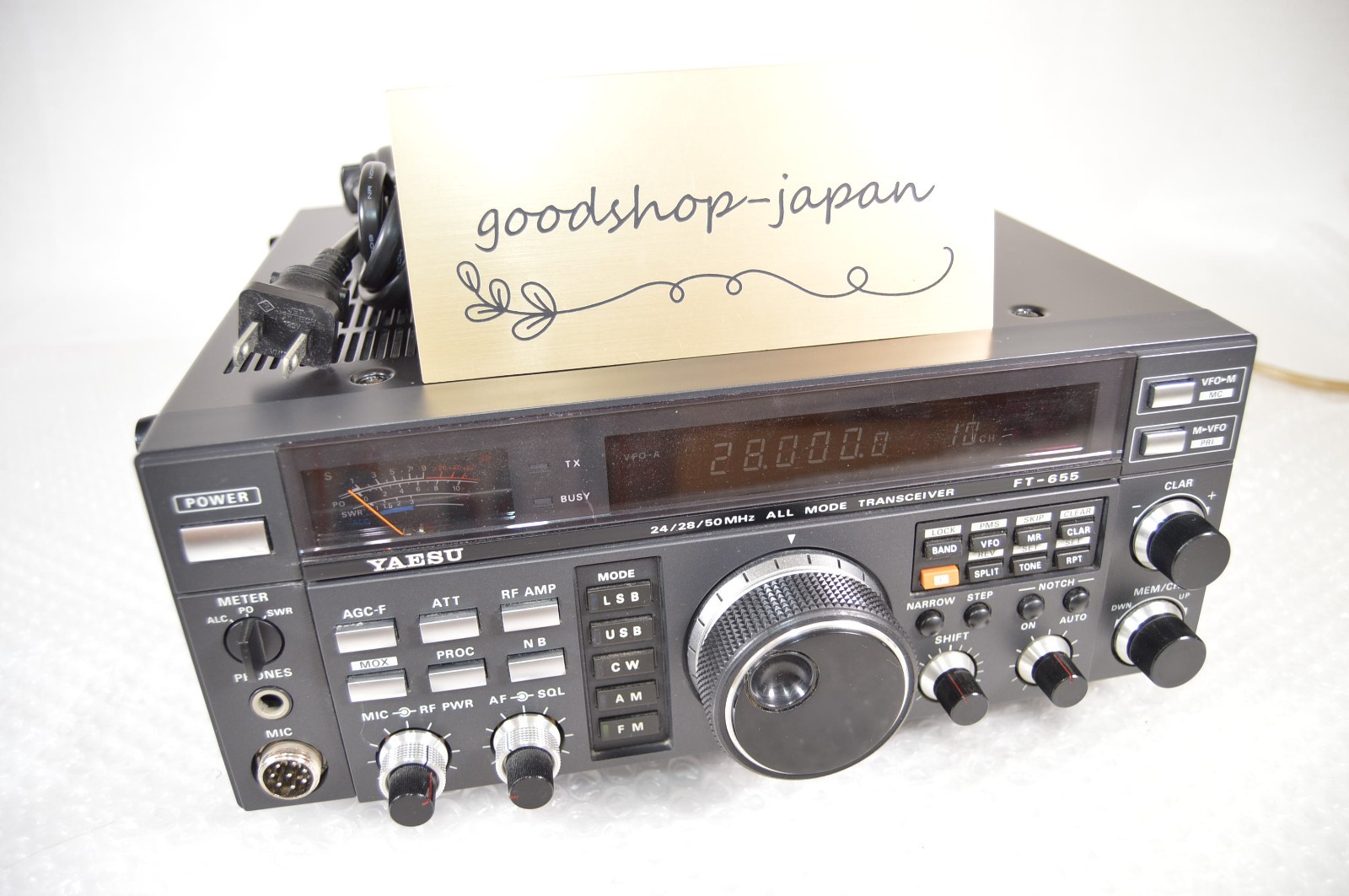 YAESU FT-655 トランシーバー（100W） YAESU FT-655 100W HF All Mode 24/28/50MHz Transceiver