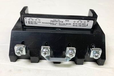 SIEMENS 75D70131A Size 4 Dual Voltage Coil 110-120 VAC 220-240 VAC Type E02 