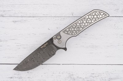 Pro-Tech Custom Mordax 003 - Two Tone Pattern - Vegas Forge Damascus Blade