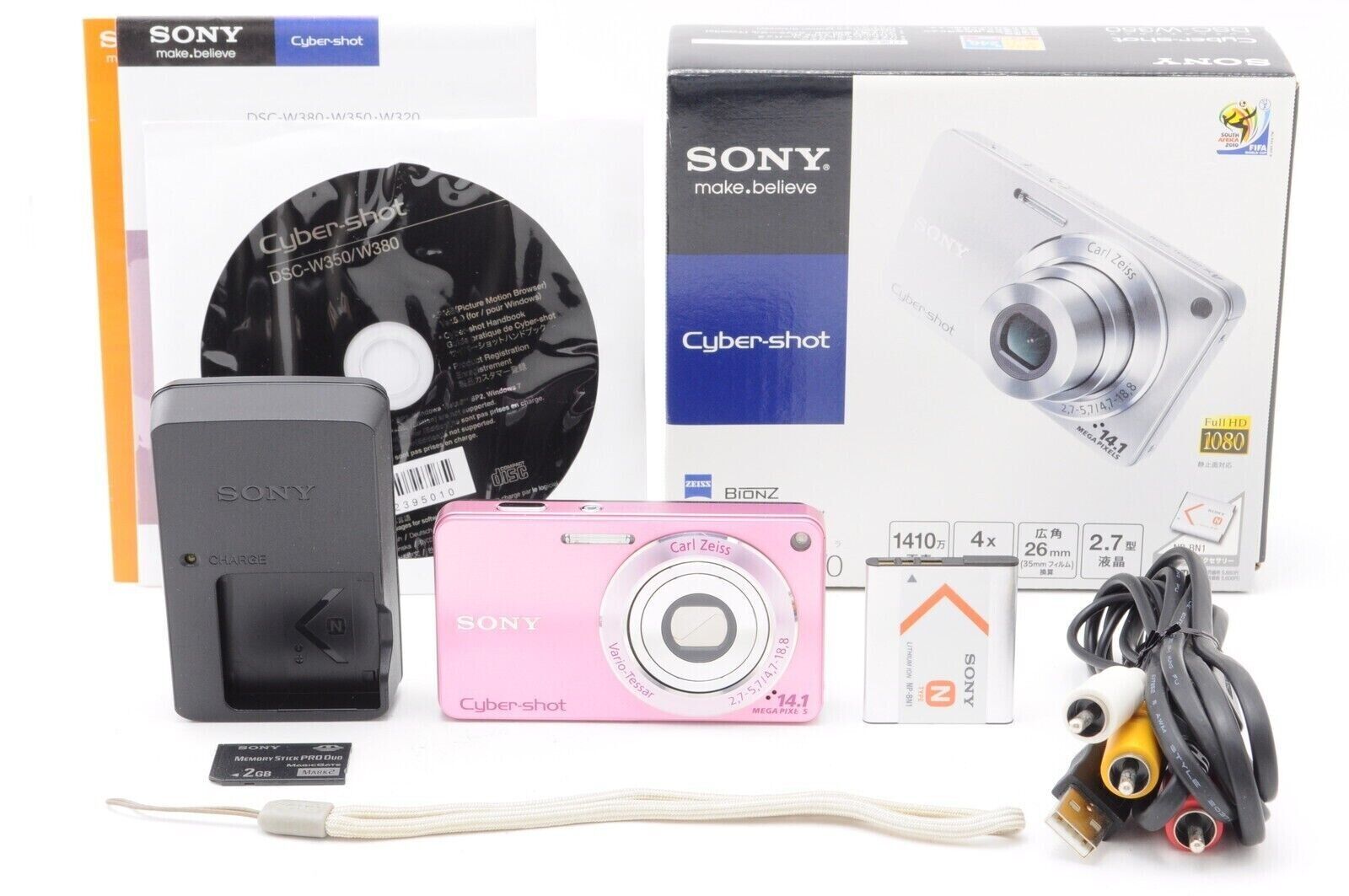 SONY Cyber-Shot DSC-W350 Pink Digital Camera 14.1MP only SONY Cyber-Shot DSC-W350 Pink Digital Camera 14.1MP only