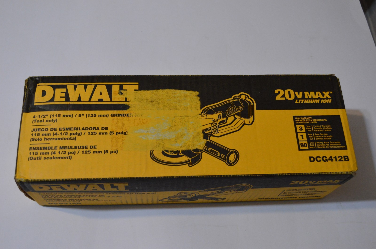 DEWALT 4.5-in 20-volt Cordless Angle Grinder(TOOL ONLY)  DCG412B    BRAND NEW!!!